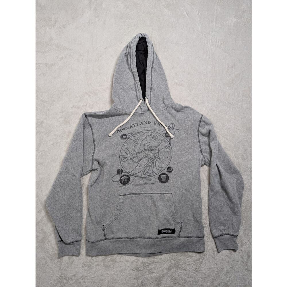 Disneyland Resort Parks Sweatshirt Adult SMALL Gray Hoodie Sorcerer Mickey Mouse